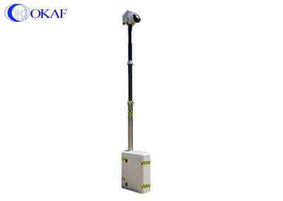 torre rápida da segurança do desenvolvimento da montagem do trilho de 4M Mobile Surveillance Trailers