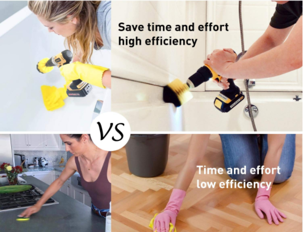 cepillo del taladro de poder 22pcs, cepillo del depurador del taladro para el cuarto de baño del coche