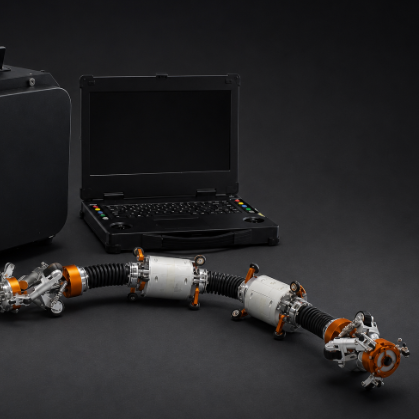 200mm Pipe Crawler Robot 5 Module Suite Advanced NDT AI Cleaning Deployment