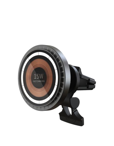Luz Noturna Carregador de Carro Sem Fio Rápido Carregador de Telefone Móvel Magnético 15W Transparente