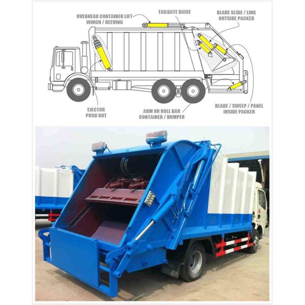 Garbage Truck Double Acting Hydraulic Ram  with Piston Chroming Rod