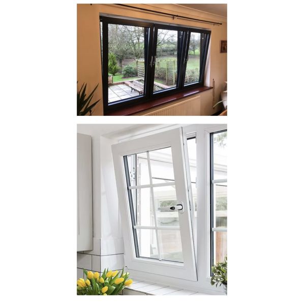 Aluminum Alloy Modern Tilting and Rotating Window Doors windows Aluminium Accessories Heat Insulation for Villa