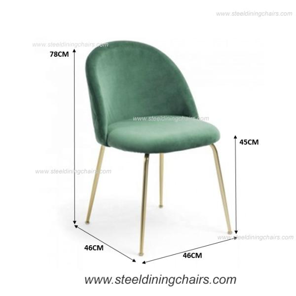 Leisure Furniture Golden 46CM 78CM Faux Leather Metal Dining Chairs