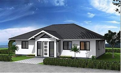 O furacão resiste bungalow pré-fabricado, casa do bungalow da construção de aço