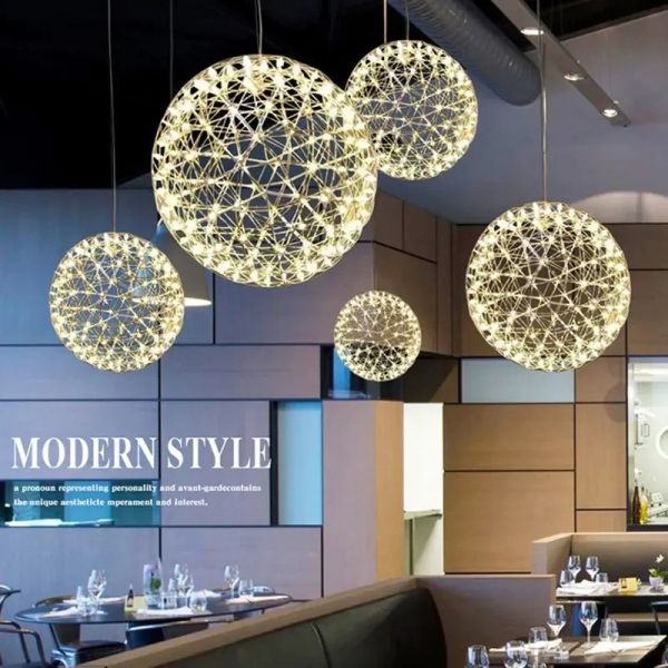 Modern Brief Loft Spark Ball LED Pendant Light  Raimond II Pendant（WH-AP-615）