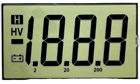 Positive Reflective 6 O′ Clock Segment TN LCD Display For Electronic Product