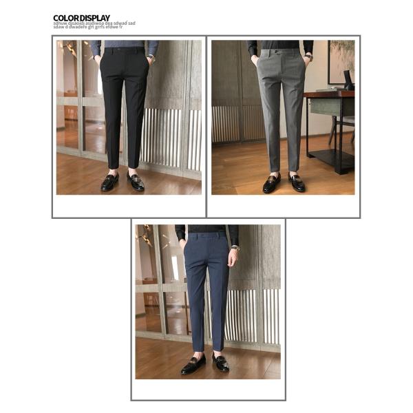 Декорация кнопок Зимние деловые брюки для мужчин Количество 200 Дизайн стиль Slim Fit