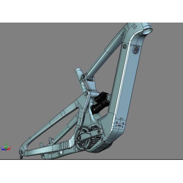29 Full Suspension Carbon Ebike Frame Electric Bicycle Frame Bafang Disc Brake
