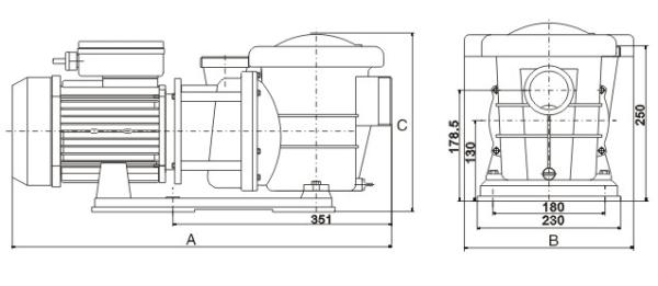 bombas da fonte da piscina 2HP