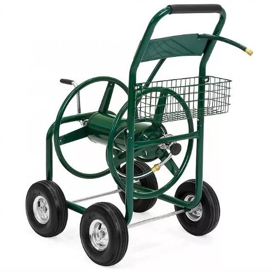 Customized Four-wheel Garden Hose Reel Cart for Expanding Hose Industrial Durability