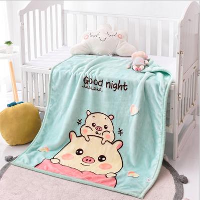Super Soft Polyester Fleece Blanket , Woven Flannel Fleece Throw Blanket