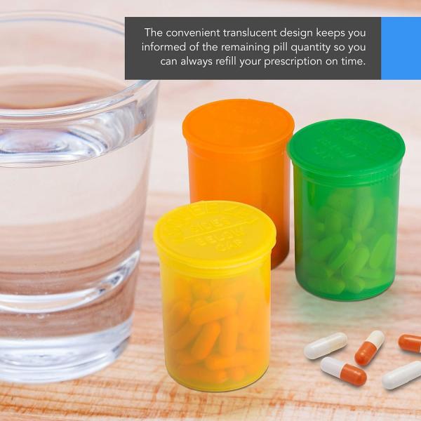 Clear Pill Bottle Plastic Medicine Bottle Empty Reagent Bottle Chemical Containers With Caps For Liquid Solid Powder