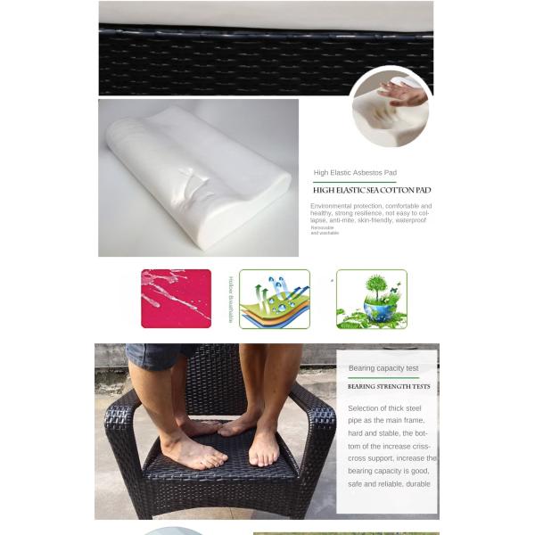 Minimalist New Nordic Courtyard Handmade PE Rattan Table and Chairs Sets