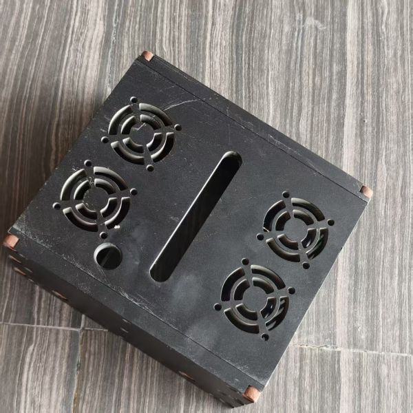 Black Anodized Air Cooling Heatsink Chassis CNC Machined For Industrial Automation