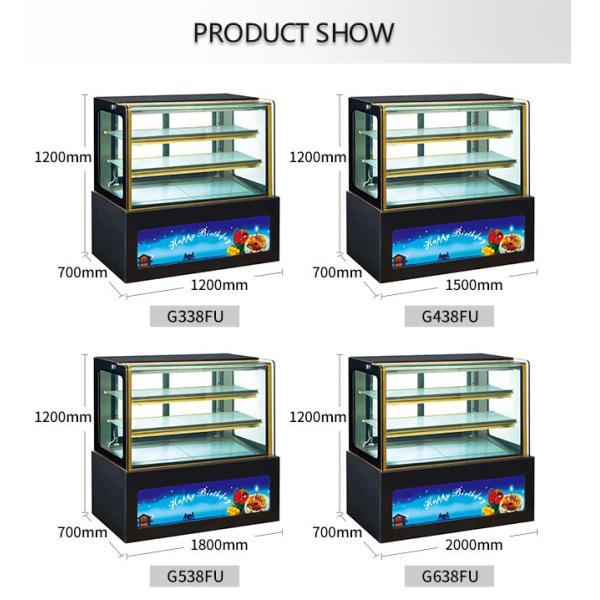 Tempered Glass 1200mm 450W Cake Display Refrigerator