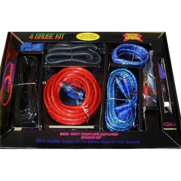 Tipo de conector coaxial Amplificador de audio para automóviles Kit de cableado de instalación OFC