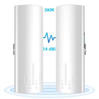 CPE exterior de Wifi da ponte sem fio ponto a ponto do ponto de entrada 3KM de 5.8G 14dBi 24V