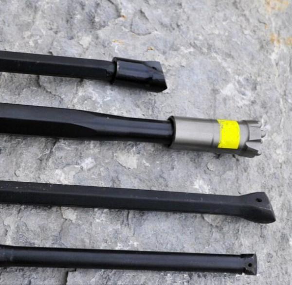 Hard Rock Mining Integral Drill Steel Rod With 600mm Rod For Air Leg Rock Drills B22