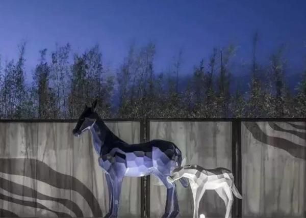 Public Garden Animal Sculptures Decorative Stainless Steel Horse Sculpture