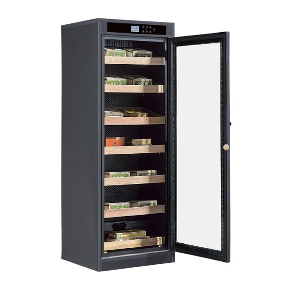 Sturdy Wood Electric Cigar Humidor Cabinet with Digital Control Panel and Built-in Humidification System