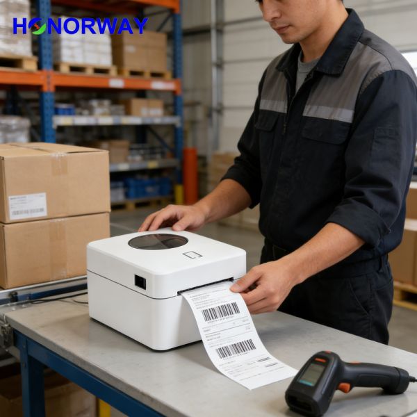 4 Inch 203dpi Thermal Label Printer USB LAN BT WIFI Desktop High Speed Sticker Printer