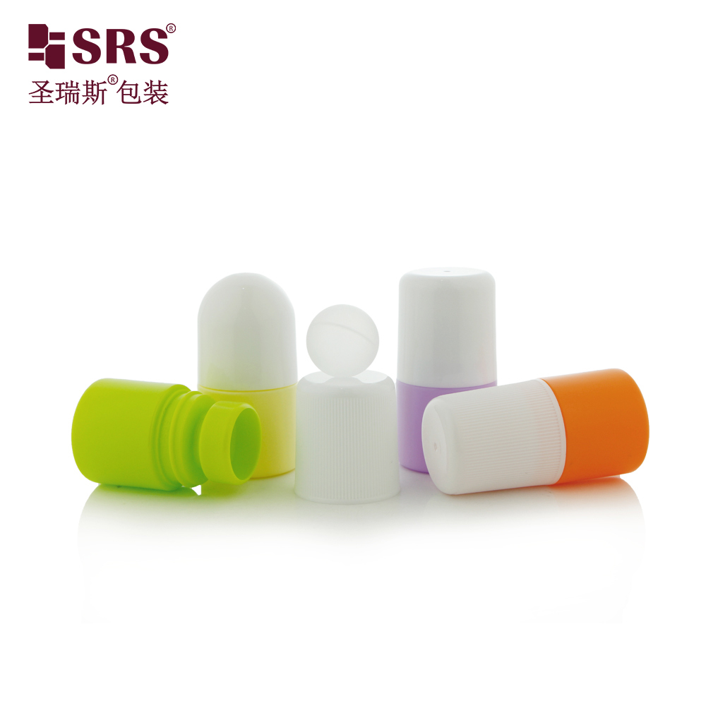 RPPC 30ml Cute Round PP PCR Recycled Plastic Roll On Deodorant Gel Bottle
