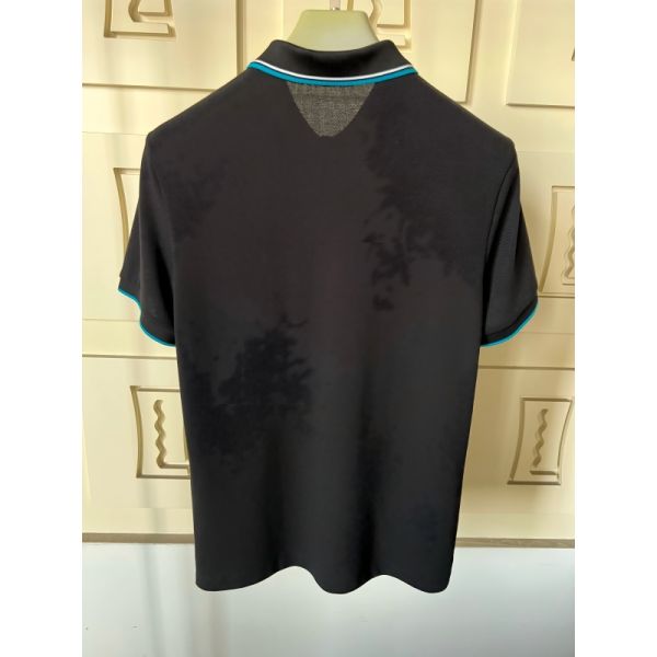 Men's Polo Shirts with Contrast Trim & Textured Design 100% Cotton Piqué High Quality T-Shirt Factory Men Polo T-shirt