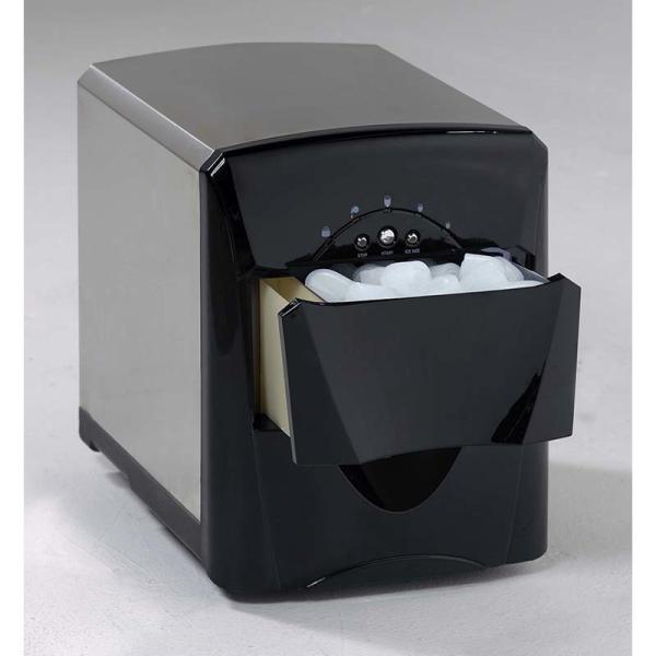 Toque de prata preto Mini Ice Maker Stainless Steel portátil do diodo emissor de luz da parte superior contrária