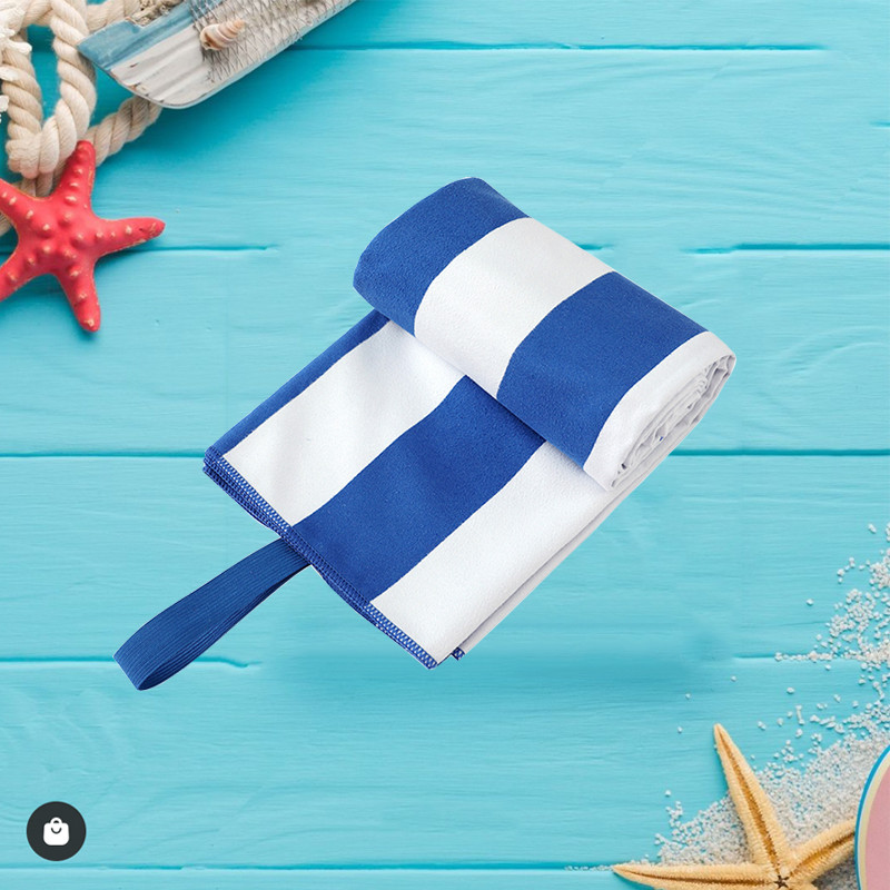 Повторно использованные голубые и белые Striped пляжные полотенца курорта быстро сухие
