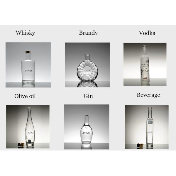 375ml 500ml 700ml 750ml Custom Decoration Vodka Bottle with Cork Caps from OEM/ODM