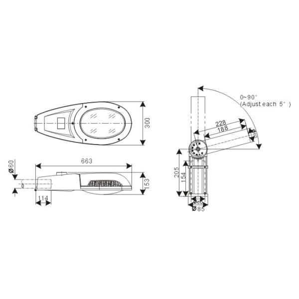 80w high power led street light,cool white led street light,ce led street light
