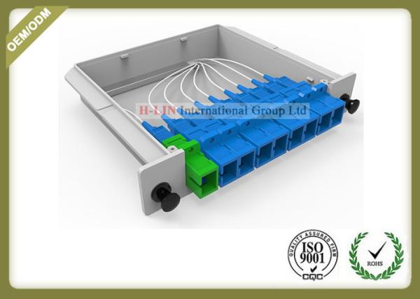 Rack Wall Mount Fiber Optic Splitter Cassette / Card Type SC UPC Connector