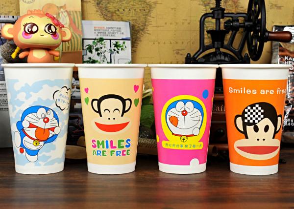 Smoothie Takeaway Paper Coffee Cups With Double PE Coated Paper