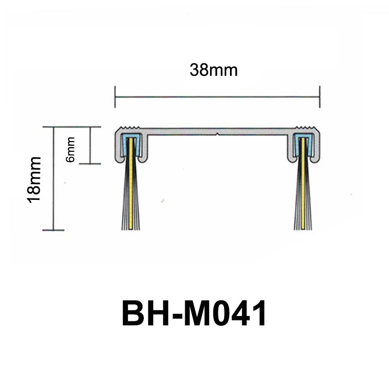 ВОРОН RP129F ширины стреловидности 38mm щетки двери Commerial нижний