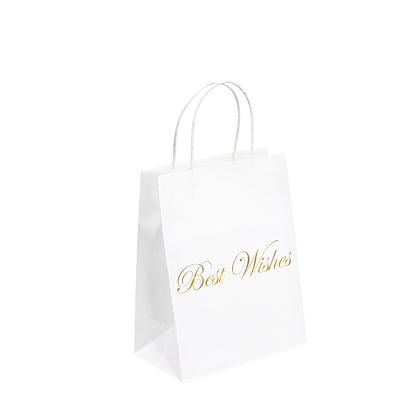 Customised Uncoated Lining Thank You Paper Bag With Twist Rope Handle