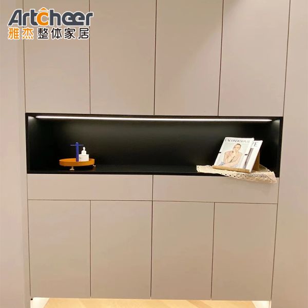 Modern Stylish TV Cabinet with Fireplace Insert and Customized Size Wall Mounted Stand