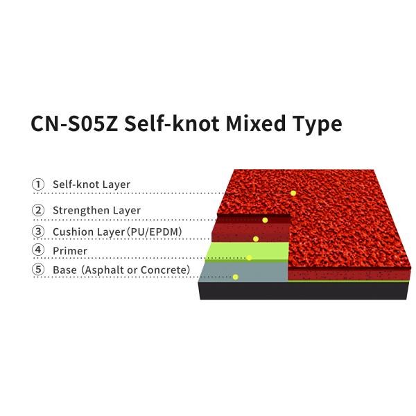 13mm Iaaf Approved EPDM Rubber Granule Self Knot Mixed Type PU Runway Flooring