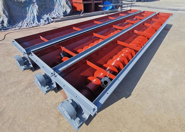 Double Outlets Horizontal Screw Loader Conveyor Easy To Use