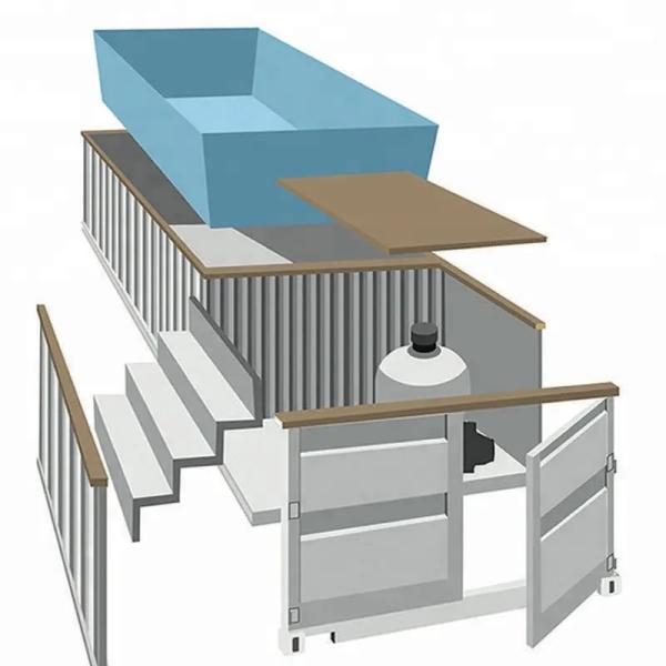 Подгонянное на открытом воздухе красит 20' 40' бассейн контейнера для перевозок с 2