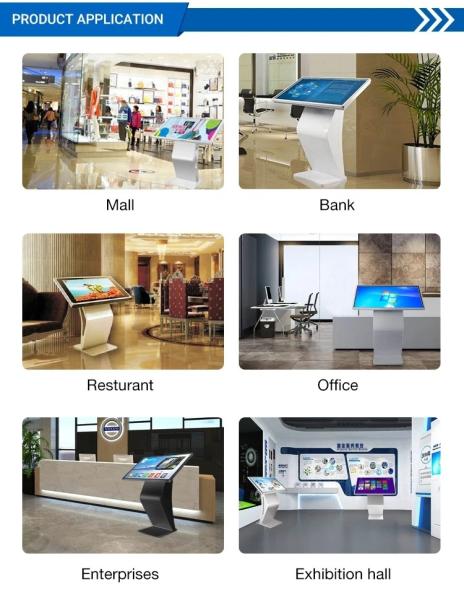 49 Inch Exhibition Hall Interactive Self Service Kiosk Vertical Touch Screen