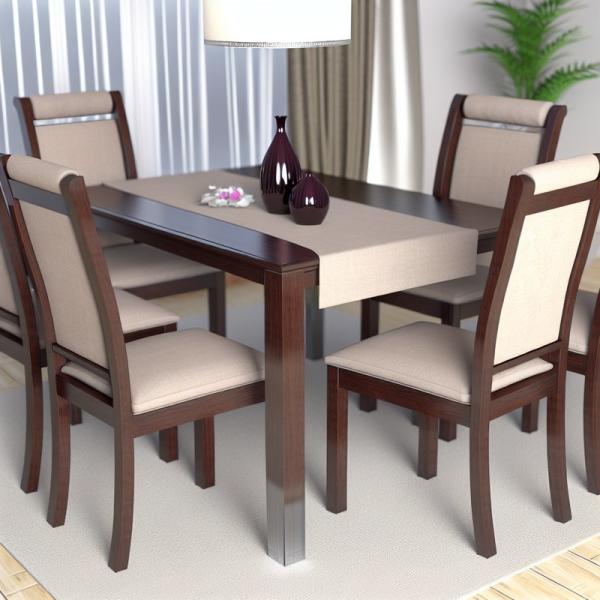 Modern Natural Wood Dining Room Armchairs with Backrest