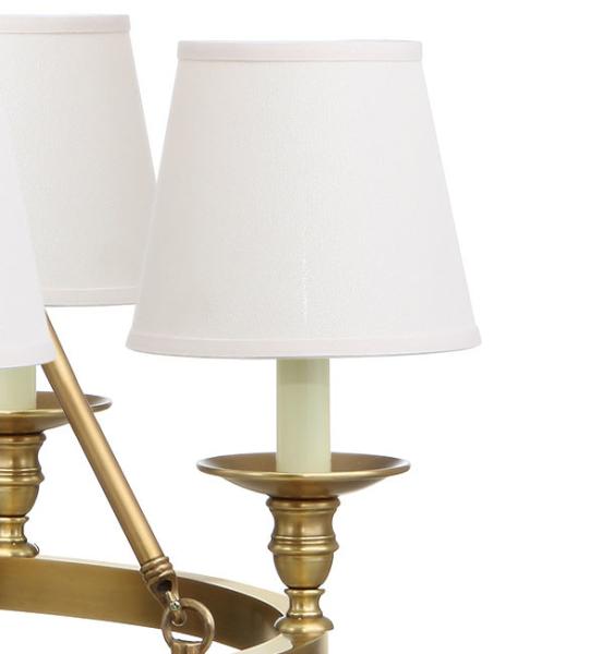 Modern copper chandelier Round Body With lampshade (WH-PC-12)