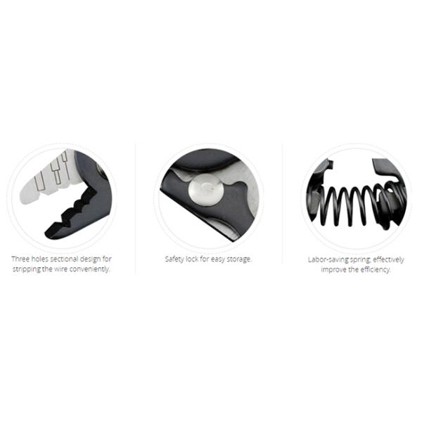 Fiber Optic Cable Stripper Light Weight For Stripping 250 - 900μm 1.6 - 3.0mm Cable Fiber Optic Tools