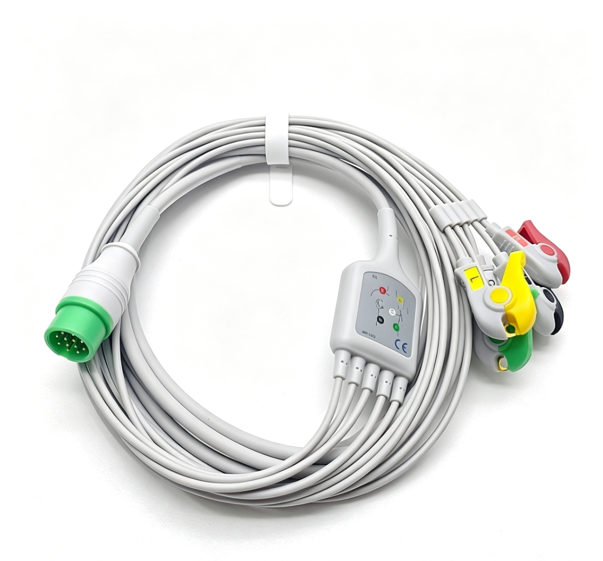 Grabber ECG Cables And Leadwires CE Certified Monitor Cable 12 Pin Compatible
