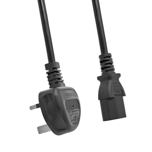 UK 3 Pin Power Cord Plug Cable for Home Appliance 1M 1.2M 1.5M 1.8M 3M with IEC Female BS Male End 3ft 4ft 5ft 6ft 10ft LengthsAppliances