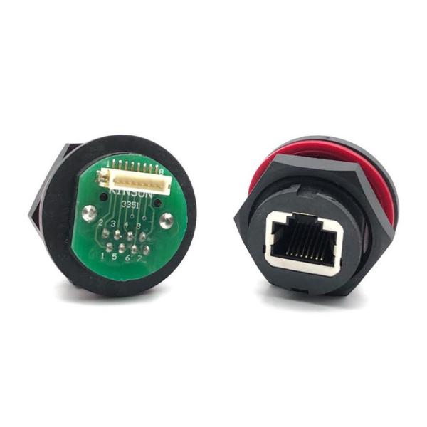 Waterproof Connector Cat. 5e RJ45 Jack with Wafer for IP68.  HULYN