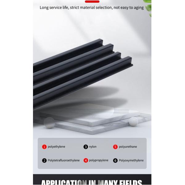 5 mm a 1000 mm de perfil ABS ASA perfil PE extrusión de plástico de uso de la tira resistente a la abrasión