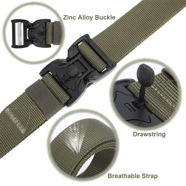 Heavy Duty 135cm Black Web Belt Military Style 38mm Width