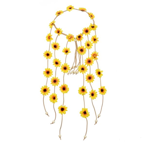 New Style Sunflower Hair Band Headwear Small Daisy Holiday Garland Headband Bohemian Headband Hair Ornaments Women Small Fresh