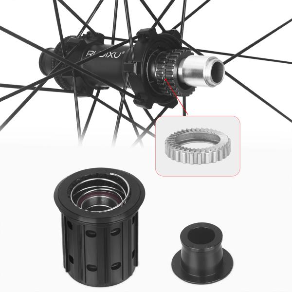 Juego de ruedas de freno de disco 700C con trinquete de 36T, marca romboidal, carbono recto, clincher